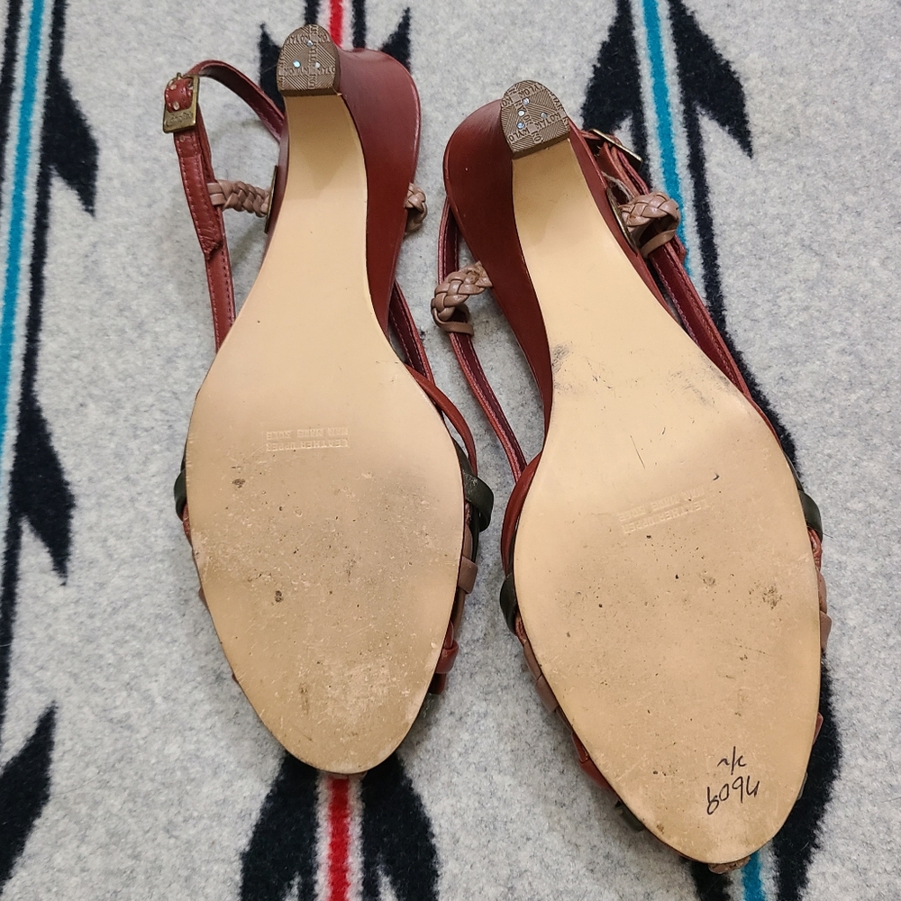VTG Candies Woven Leather Strappy Sandals Size 8 - Picture 8 of 9